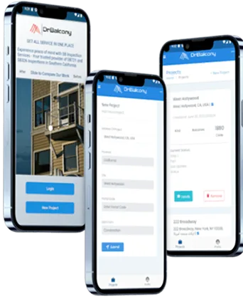 DrBalcony mobile app screens